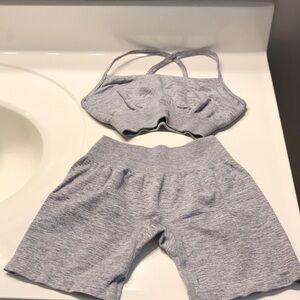 Prozis Gray Women's Shorts And sport bra